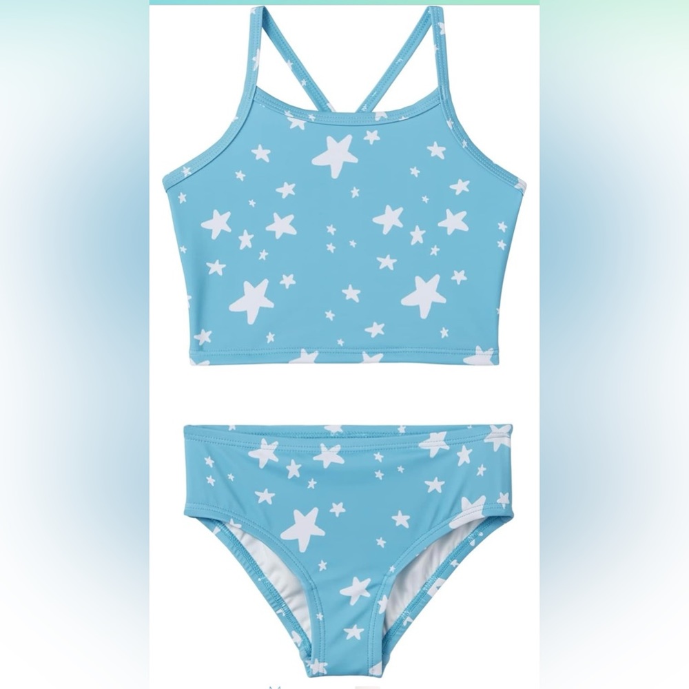 Girls Moon and Back Bikini Swimsuit Size (6-7)